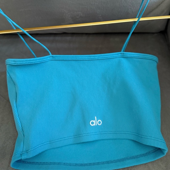 ALO Yoga Ocean Ribbed Crop Top - Picture 1 of 5